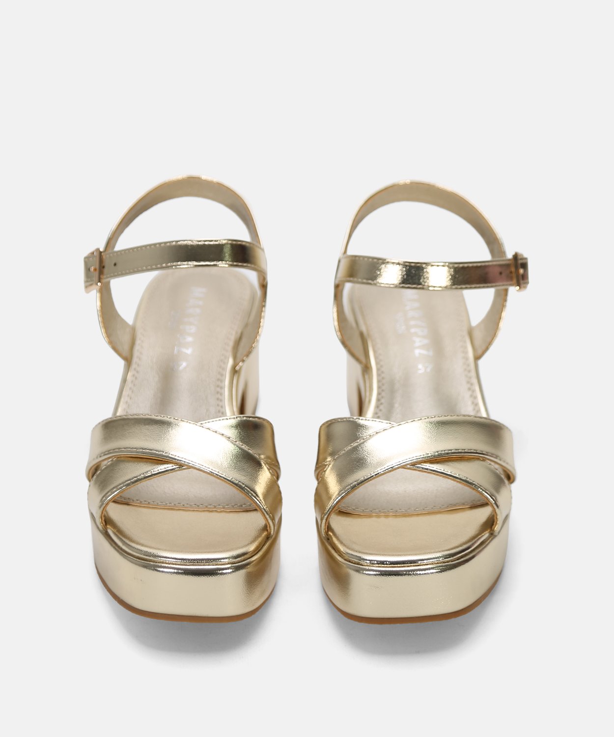 Sandalia plataforma tiras cruzadas image number null